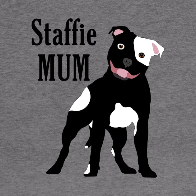 Staffie Mum BW by SiSuSiSu